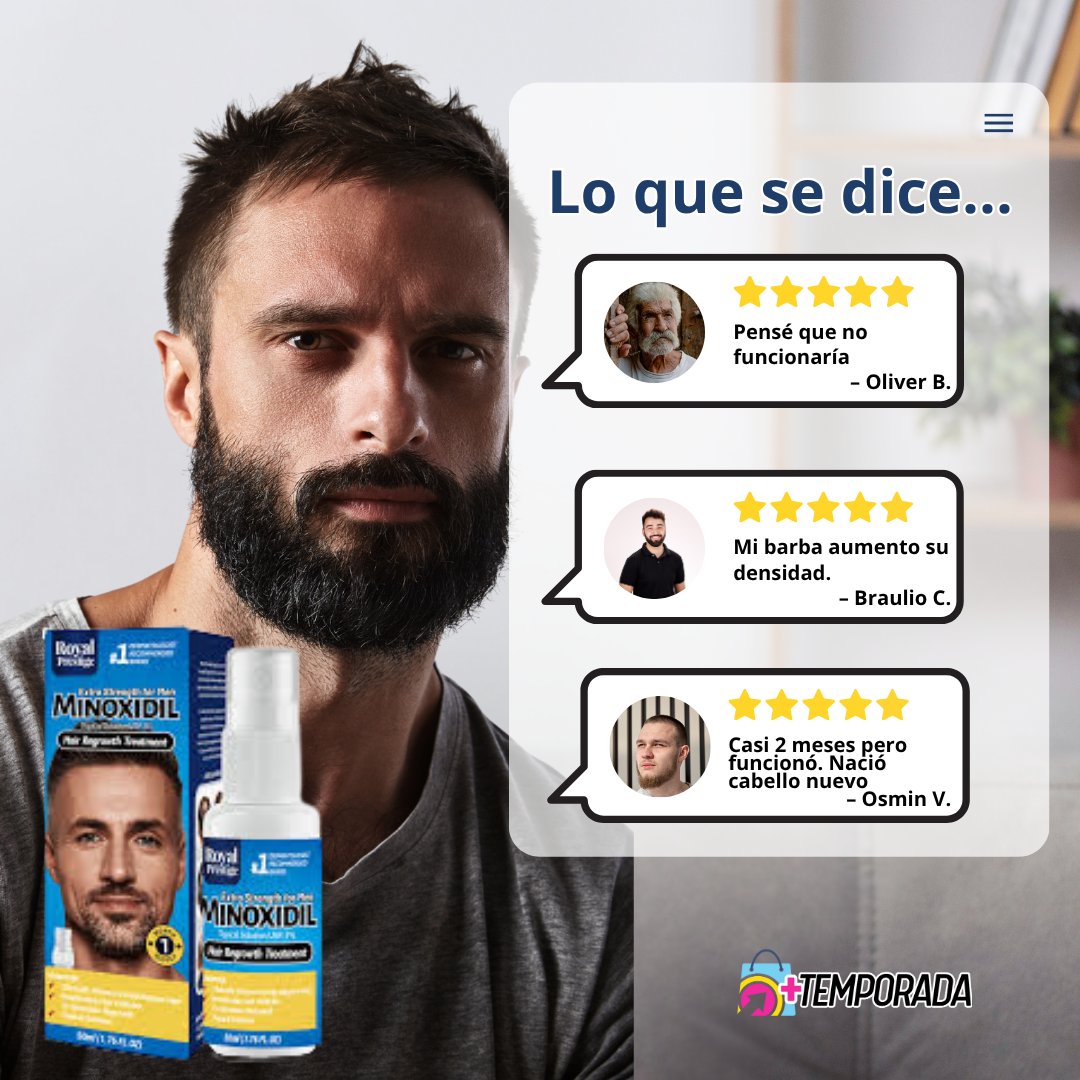 ReviGrow™ - Aceite Esencial con Minoxidil al 2% para Hombres y Mujeres