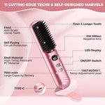 BrushGo - Mini cepillo portatil - Consigue un alisado perfecto en cualquier lugar, siempre contigo.