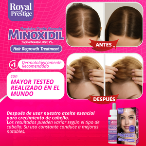ReviGrow™ - Aceite Esencial con Minoxidil al 2% para Hombres y Mujeres